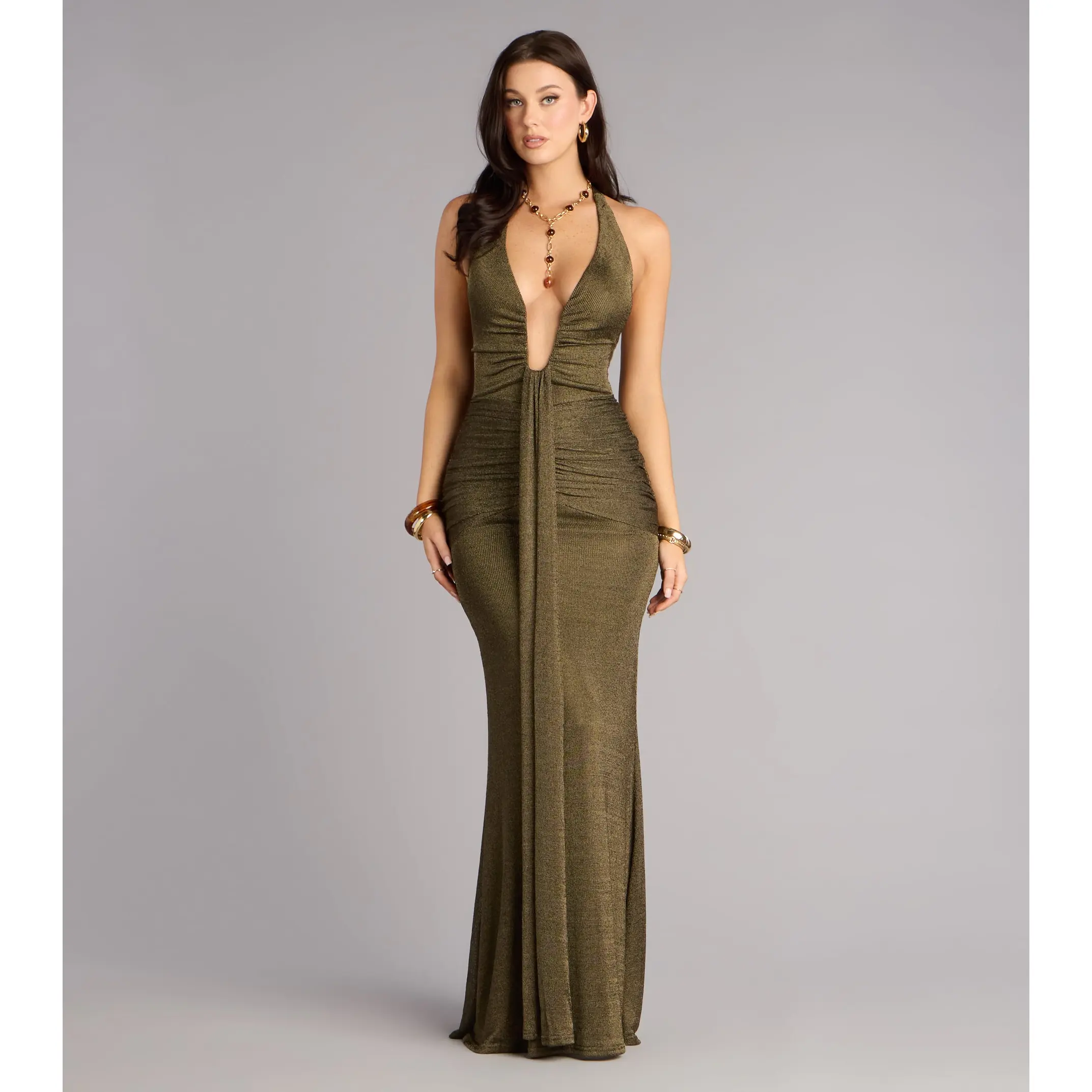 Monroe Metallic Knit Mermaid Formal Dress - TikTok Shop