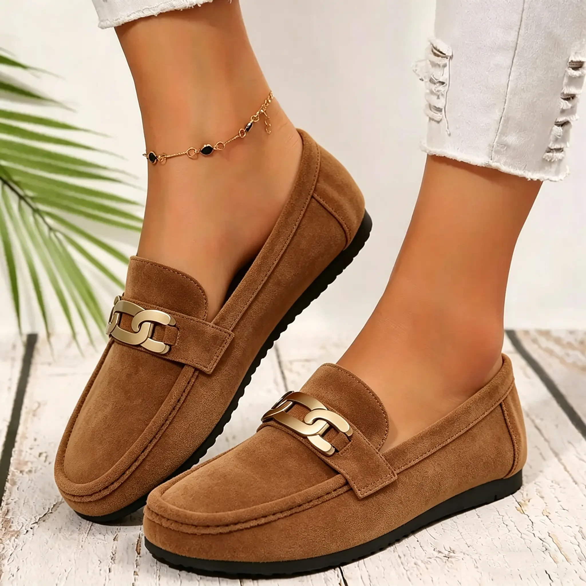 UBFEN Women's Casual Slip-On Flat Loafers - Soft, Lightweight Slip-On Walking Shoes for Summer Women's Footwear
