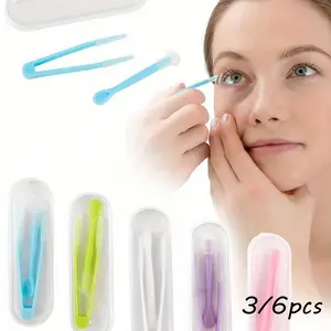 New silicone contact lens suction cup case and tweezers, travel essential, contact lens remover, home and travel remover, quick contact lens inserter, beauty and makeup tool, Mother's Day gift.