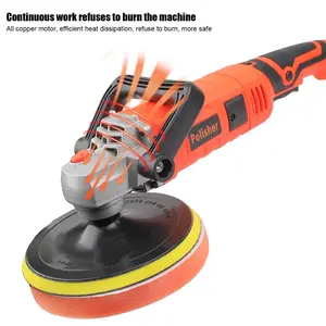 CarTok Auto Detailing Polisher Kit - 1580W 7-in Dual-Action Rotary Polisher, 7-Speed Random Orbital Sander Waxer for Paint Correction, Ceramic Coating Prep, Multi-Surface Use - Essential Power Tool for Auto Detailers