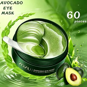 Avocado eye mask, 60 PCS,eye patches of water gel, moisturizing and eye brightening care for dark circles and fine lines, nutritious collagen for dark circles, puffiness, anti-aging and hydration