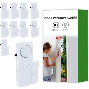 Door Window Alarm, 90dB Door Alarms Sensor for Kids Safety, Home Security, Door Window Burglar Alarm, Window Pool Alarms for Home, Apartments, Offices, Hotel Rooms ()