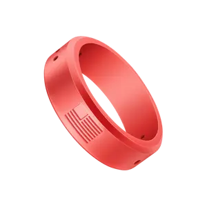 TUFF Crimson Red Stackable Rings - Adjustable Silicone Band for Gym & Daily Use - Safe Functional Alternative to Metal - Stamped with TUFF Logo