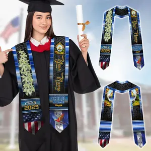 Personalized Class of 2026 Honduras Graduation Sash, Honduran American Flag Stole, Graduation Gift