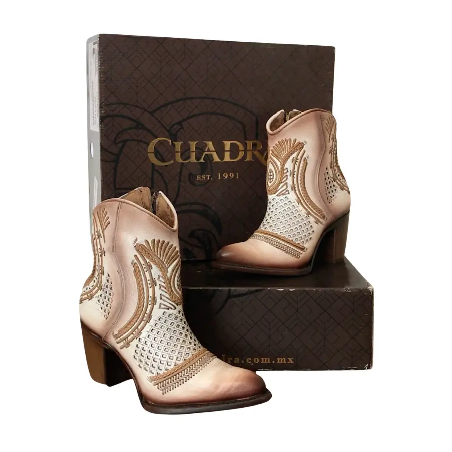Cuadra Wmns Ankle Boots Barcelona Ivory Leather 3F91RS