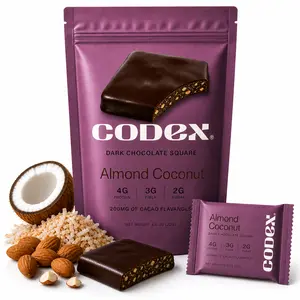 Almond Coconut 74% Organic Dark Chocolate Squares
