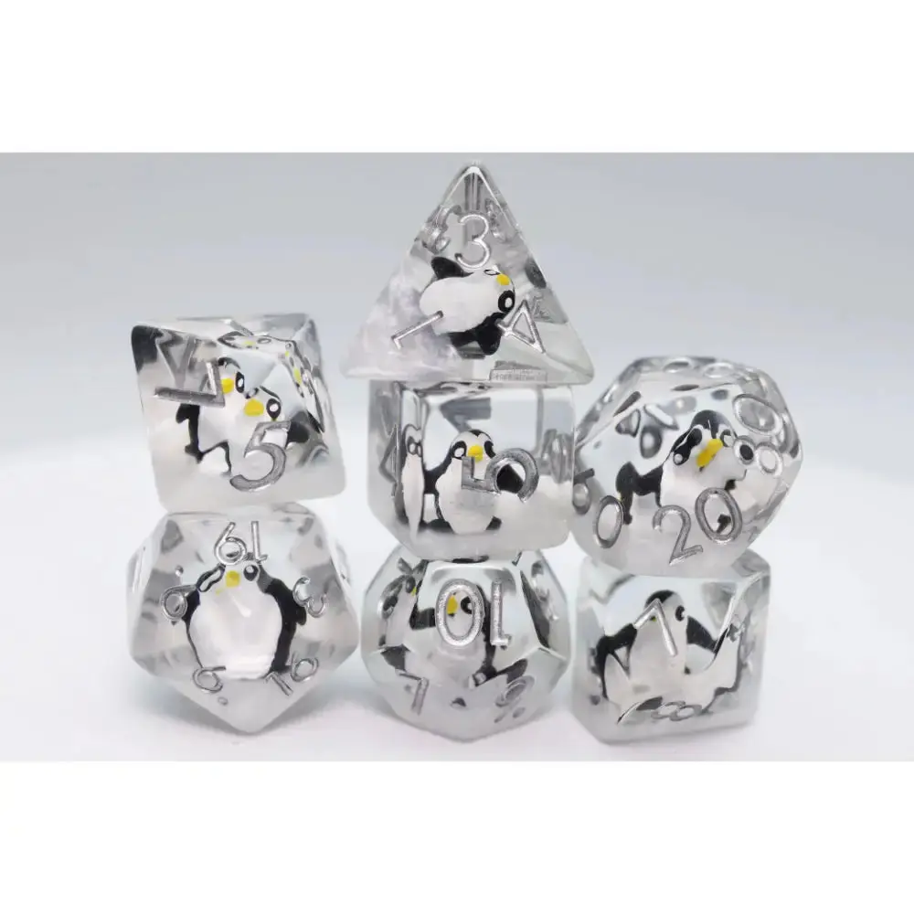 Baby Penguin Polyhedral (D&D) Dice Set (7)
