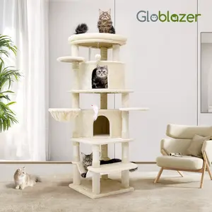 CT67C Large Cat Tower for Indoor Cats with Big Cat Condos and Scratching Posts