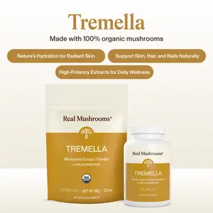 Real Mushrooms Organic Tremella Extract Capsules | Snow Mushroom 1000mg Per Serving | Hot Water Extracted | USDA Certified | Vegan Gluten Free Non GMO | 120 or 300 Capsules