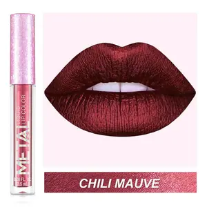 Metal Lip Gloss Waterproof Lipstick - Durable Formula for All Skin Types, Lightweight Design, Ideal for Everyday Use