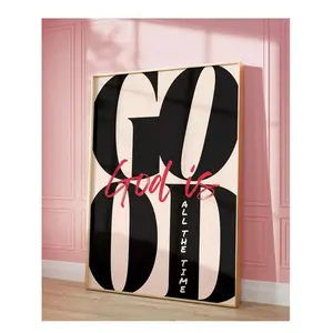 1pc Unframed God Is Good All The Time Print Aesthetic Bible Verse Poster Cool Christian Print Christian Wall Art God Quote Poster Typography Decor