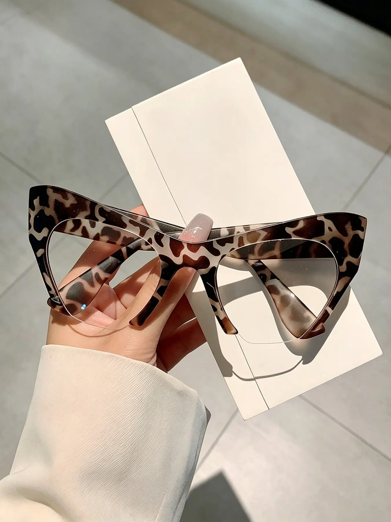 Vintage Fashion Half Frame Cat Eye Anti-Blue Light, Trendy Versatile Y2K Style Women's Personalized Eyewear Trendy Casual Eyeglasses