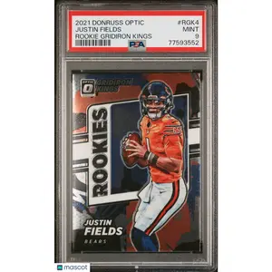 2021 Panini Donruss Optic Rookie Gridiron Kings Justin Fields #RGK4 PSA 9