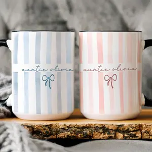 Personalized Auntie Mug, Custom Name Auntie Mug, Announcement Gift for New Aunt