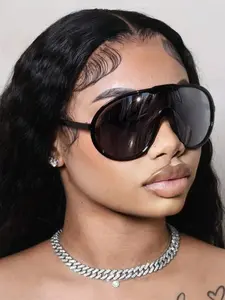 Women's PC Frame Oversized Fashion Glasses, Modern Frames Sunglasses, Daily Wear, Vacation, School, Beach, Valentine's Day Gift, Y2K Style, Music Festivals