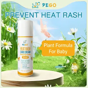 PEGO Baby Powder, Prevents Prickly Heat, Heat Rash, and Other Skin Discomforts, Moisturizes and Protects Baby's Skin, 12-Hour Skin Protection, 3.38 oz.