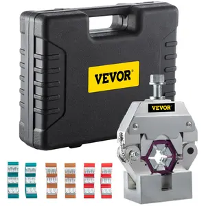 【Summervibes】VEVOR Manually Operated AC Hose Crimper Hydra-Krimp 71550 Manual AC Hose Crimper Kit Air Conditioning Repair Handheld AC Hose Crimping Tool with 4 Dies