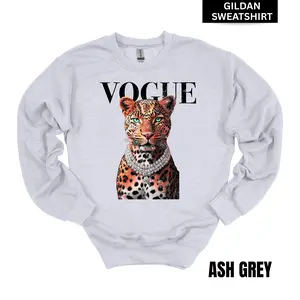 VOGUE Leopard Gildan Sweatshirt