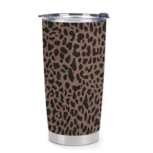 Trendy Cheetah Print Insulated Tumbler 20oz, Aesthetic Leopard Coffee Mug, Double Wall Stainless Steel Cup, Wild Style Travel Mug for Her, Fashionable Animal Pattern Drinkware,Keeps Drinks Hot & Cold, Christmas Stocking Stuffer