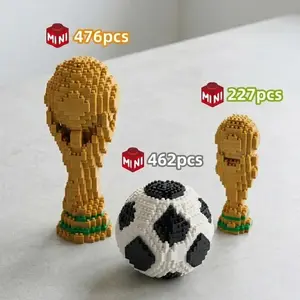 Mini Soccer Building Blocks Football Player Bricks Micro Sports Puzzle Assembly Toy Gift for Fans