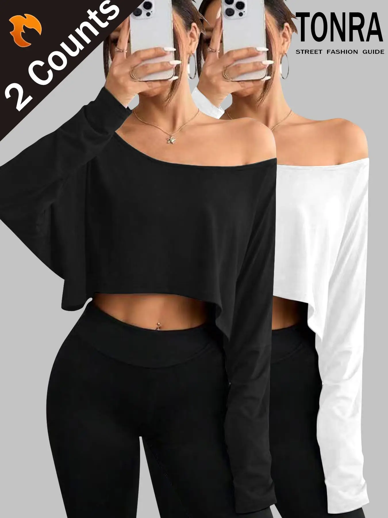 Women's Long Sleeve Top, Loose-Fit Commuter Style, Spring & Fall Moderate Fabric, Comfortable Daily Wear, Stylish Women's Clothing