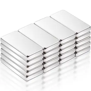 Neodymium Bar Magnets, Permanent Strong Rare Earth Magnet Bar with Double Sided Adhesive 20x10x3 mm