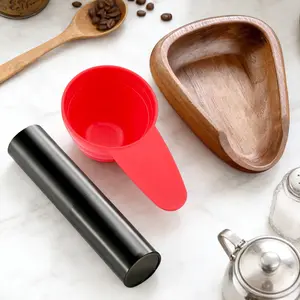 Coffee Bean Dosing Cup & Rdt Spray Bottle & Espresso Stirrer Set, Wood Dosing Vessel Tray, Coffee Bar Accessories, Coffee Lover Gift