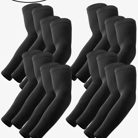 8 Pairs UV Sun Protection Arm Sleeves Volleyball for Men and Women, Compression Cooling Sleeves, Sports, Workouts, Tattoo Cover