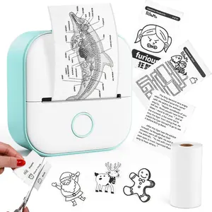 T02 Mini Bluetooth Thermal Printer – Portable Inkless Sticker & Photo Printer for Students, Journaling & Mobile Devices