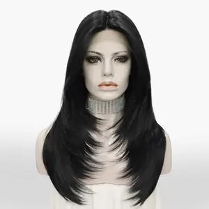 IMstyle Sonia jet black 24 inches Wolf Cut/ Layer cut Straight hair T part lace front Glueless Daily Lace wig