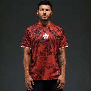 Canada Heritage Jersey, Red Color Soccer Jersey, GOAT Vintage Streetwear Soccer Jersey, Gifts Boyfriend, Sports Top, Gym Athletic Clothes