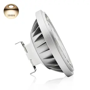 Led AR111 Reflector Bulb G53 Spot Light 15W 30°Beam View Angle Warm White Light 3000k SMD 15LEDs AC DC 12V Spotlight Track Light 1500Lm Replacement Incandescent Halogen Bulb 150w