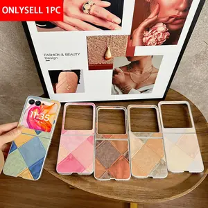 Geometric pattern PU leather, hard PC back panel protects the phone case. Suitable for Motorola Razr 2024, Razr 2025, Razr 50, Razr 60, Razr 50 Ultra, Razr 60 Ultra.