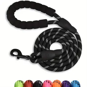 5FT Strong Polyamide Dog Leash, 2024 New Design with Comfortable Padded Handle, Highly Reflective Threads for Night Walks, Suitable for Small to Large Dogs,summervibes