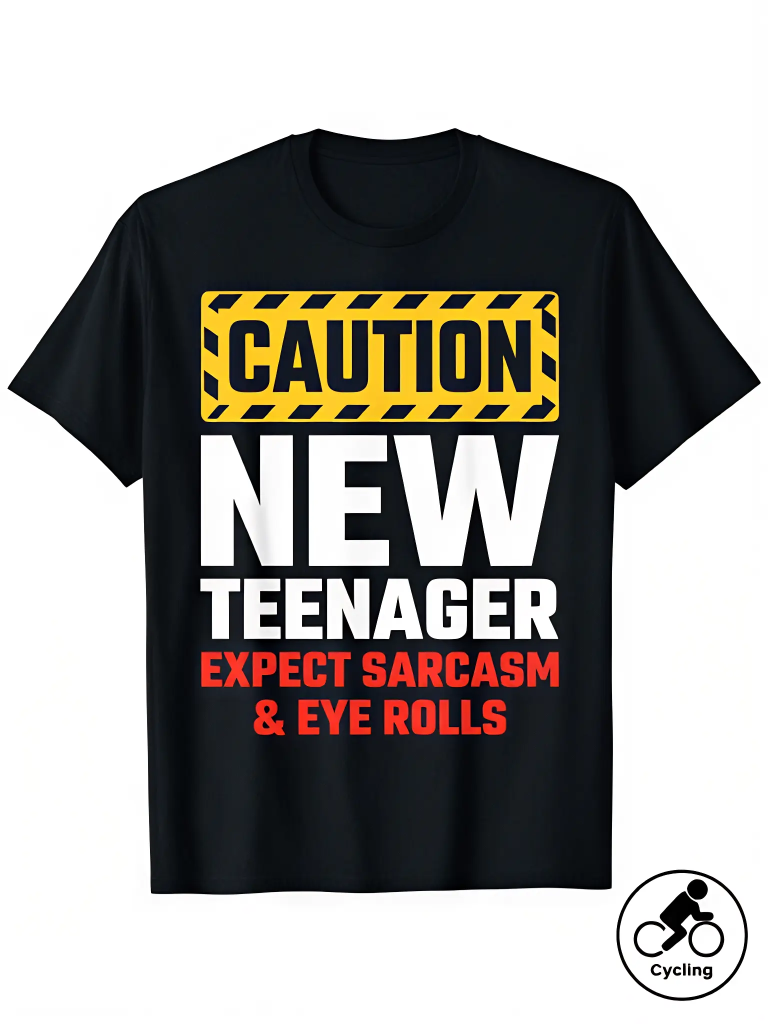 Funny 13th Birthday Gift T-Shirt for Boys & Girls - New Teen Warning Slogan with Flip-Front Eye-Roll Design, Soft Breathable Cotton Loose Fit Black Tee Suitable for 13-Year-Olds, Humorous Clothing for All- Wear & Teen Parties