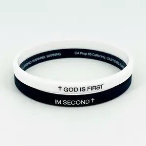 2 Silicone Wristbands for Adults, Team Sports/party/culture/motivation, Pack of 2, Durable & Comfortable, Perfect for Any Occasion, Bible Verse Bracelet