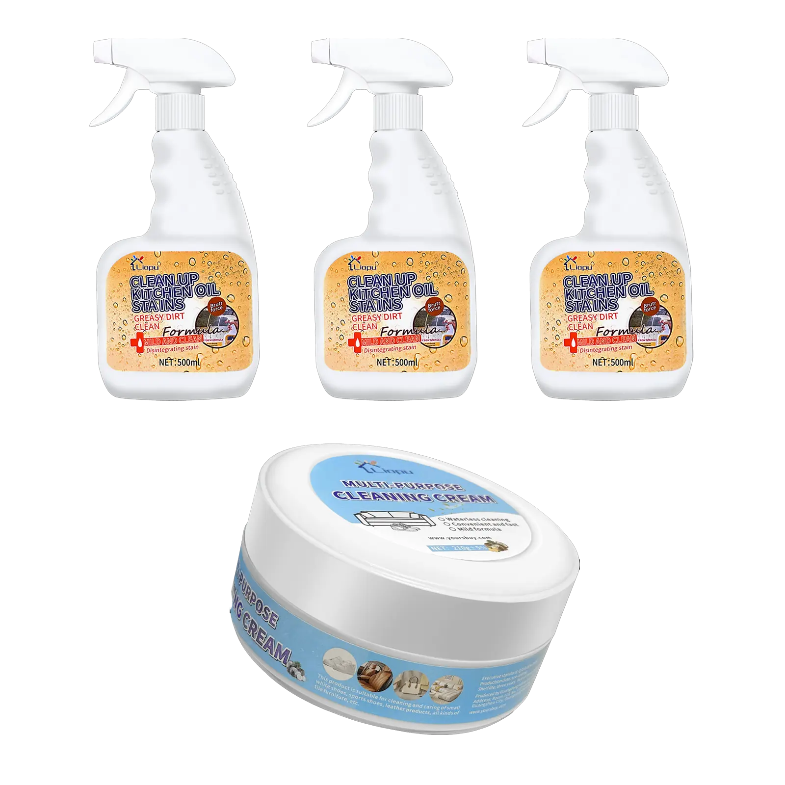 3 PC + White shoe cleaning cream