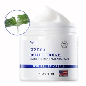 Crogooe Eczema Relief Cream Soothing Cream for Hand & Body - Aloe Vera & Natural Honey Lotion for Dry Itchy Irritable Skin - 4 Oz Healthcare Therapeutic Essential Oils Vitamin