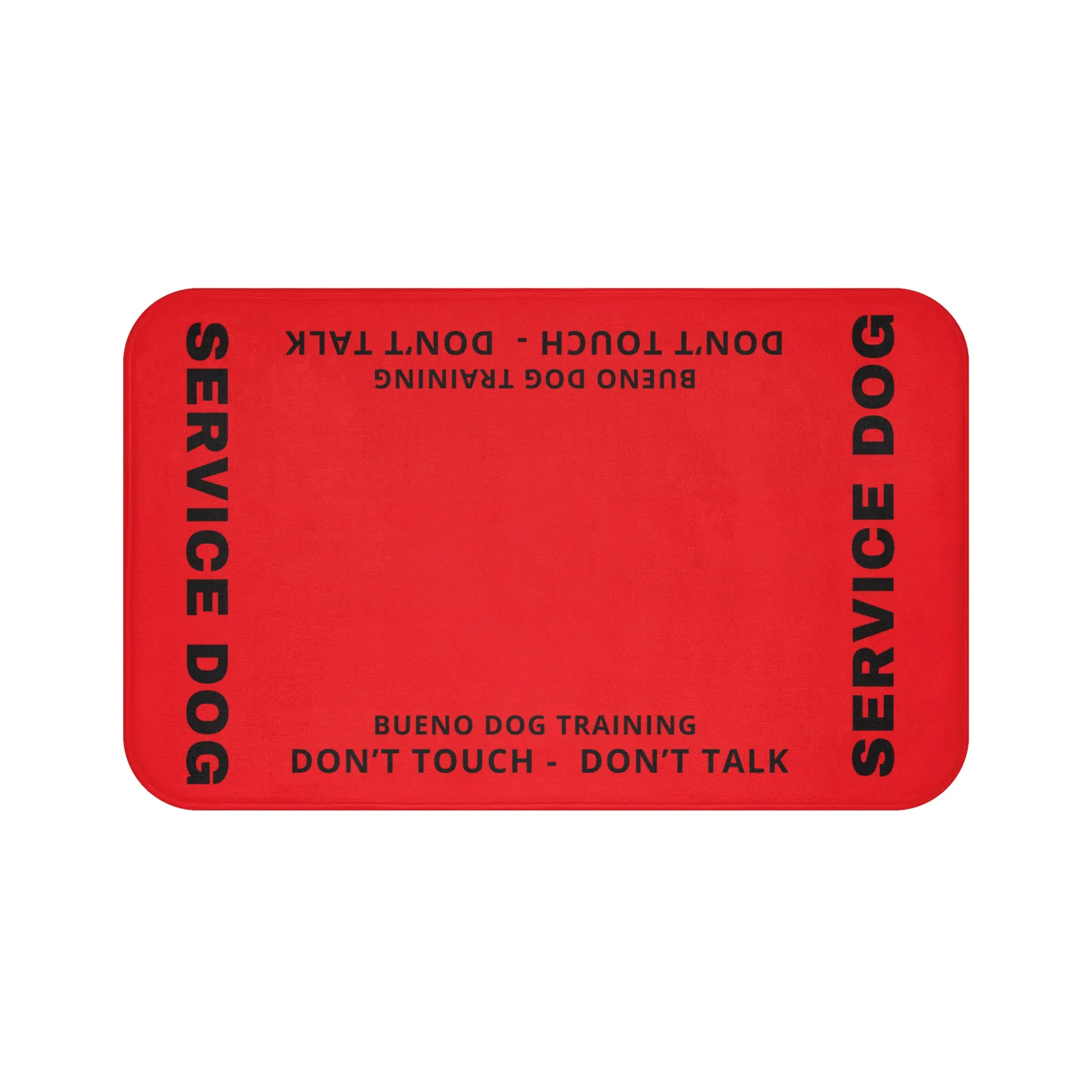 Small or Large Red Service Dog Mat - Do Not Touch Do Not Talk Mat for Public Access Training and Elbow Protection