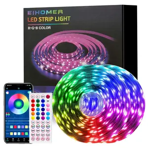 LED Strip Light, APP Control LED Light Strip, RGB Color Changing LED Light with Remote Control, Music Sync LED Lights for Home Garden Party Decoration