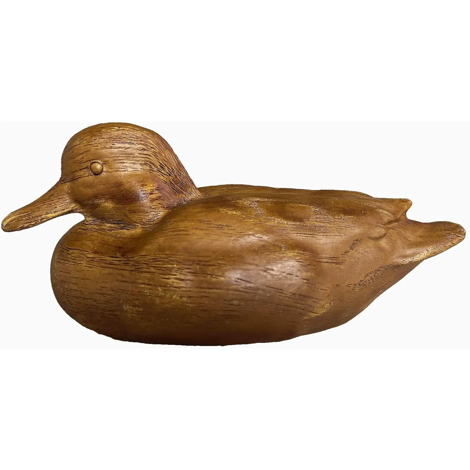 Duck Statue  Decor Knick Knacks Duck Sculpture Hand Carved Shelf Decor for , Office Desk Cute  Figurine   for Holidays Housewarming (Brown)