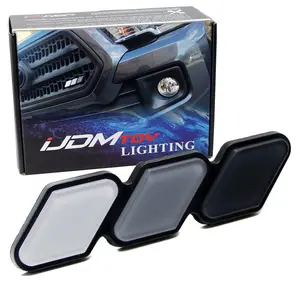 iJDMTOY Retro 3-Color Stripe Grille Badge Emblem w/No Removal Required Toggle Anchor Bolts, For Toyota Tacoma Tundra 4Runner FJ Cruiser RAV4 Hilux, etc (White/Grey/Black)