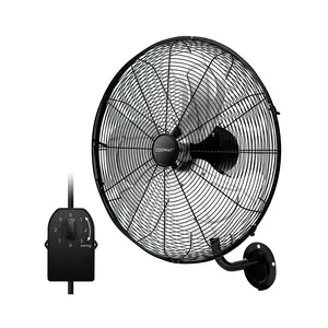 COSTWAY - 20 Inch Wall Mount Fan with 3 Fan Speeds and Adjustable Tilt Head-Black