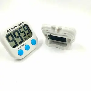 Magnetic Large LCD Screen Digital Kitchen Timer Alarm Count Up Down Metal Plastic