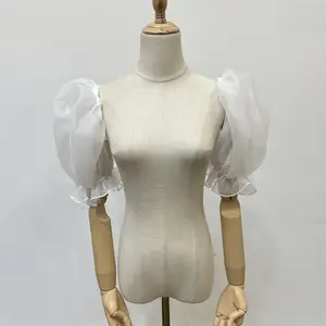 Organza Detachable Sleeves, White Removable Sleeves, Bridal Sleeves, Short Sleeves, Wedding Dress Sleeves, Removable Sleeves For Bride Elegant Womenswear
