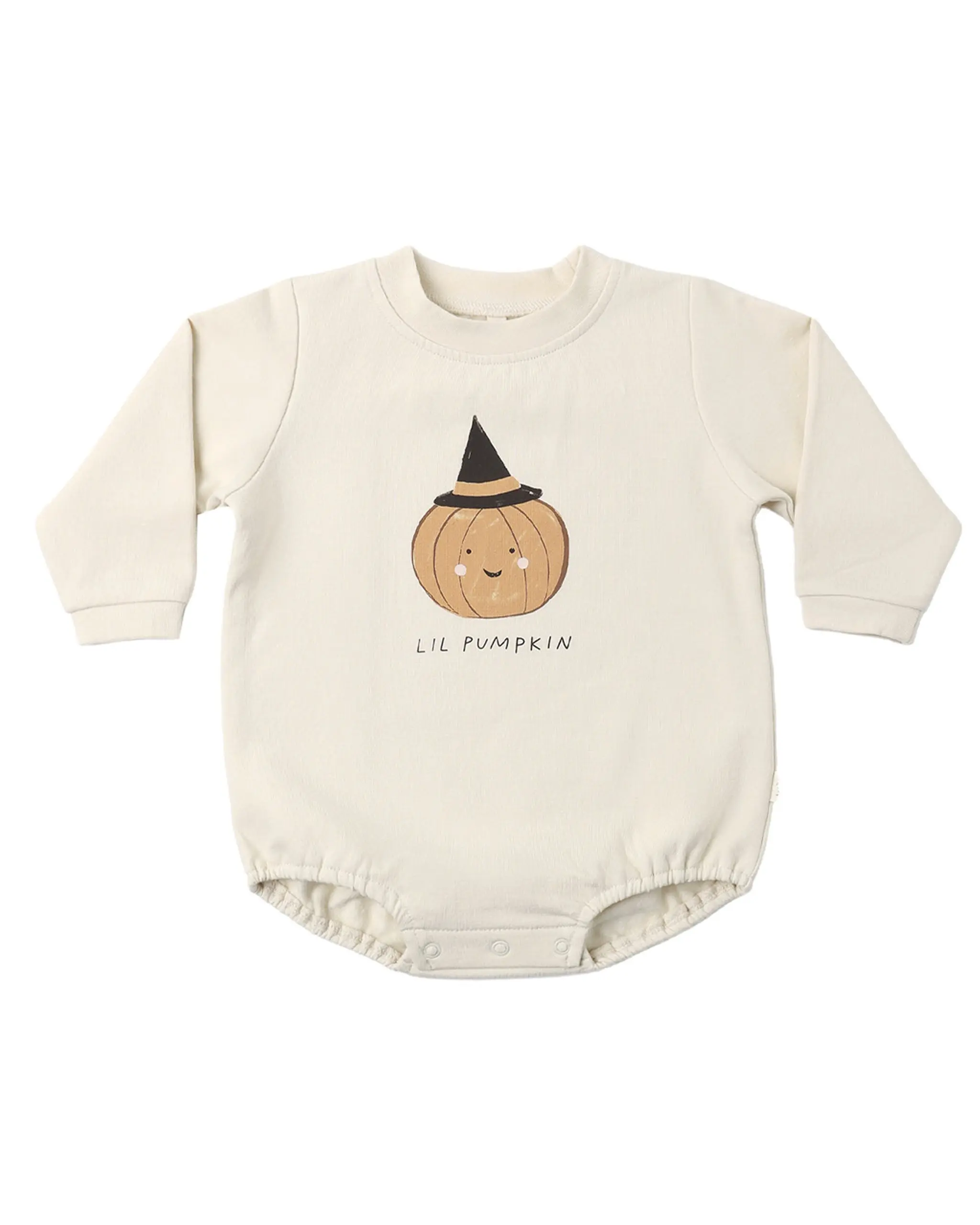 Quincy Mae - Lil' Pumpkin Crewneck Bubble Romper