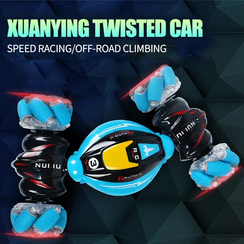 2.4G one key deformation twist car