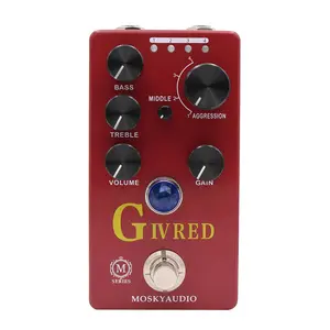 MOSKYaudio G IV RED Purple Channel Preamp/Overdrive/Distortion Pedal Guitar Bass Effect Pedal and Four Models With True Bypass