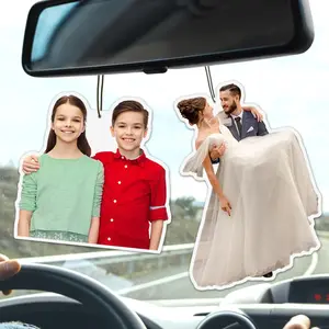 Personalized photo air freshener - customized cutting black ice, jasmine fragrance car freshener, suitable for boyfriends, girlfriends, husbands, wives, women's decorative accessories