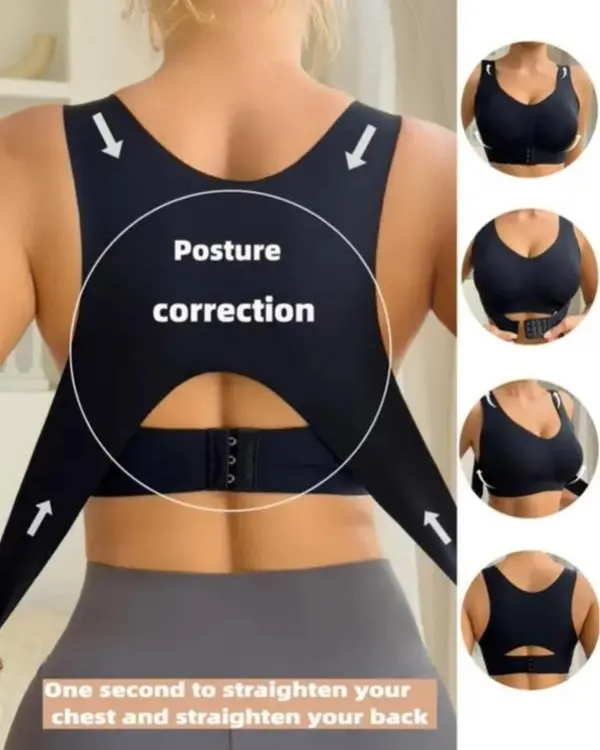 [Postural correction] Posture Support Sports Bra for Women| Non-Padded, Wireless & Breathable | Full Coverage WorkoutTop for Yoga, Gym, Daily Wear | #fitnessgirl #gymfit#workoutoutfit